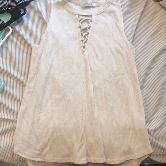 Sadie & Sage Tops - Tank top with criss cross detailing on front